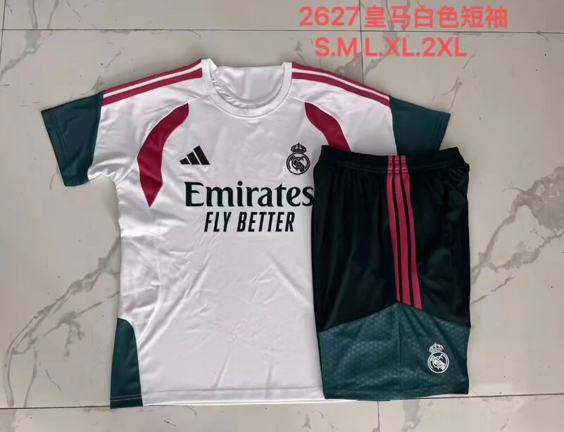 AAA Quality Real Madrid 26/27 White/Dark Green Training Kit